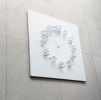 Mocap "white/white" Illusionistic Wall Clock | Decorative Objects by JAN PAUL. Item composed of wood and metal in mid century modern or contemporary style