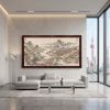 Hand-Painted Song Dynasty Silk Scroll Tides of Prosperity | Oil And Acrylic Painting in Paintings by Dynasty Artisan. Item composed of wood and fabric in contemporary or eclectic & maximalism style