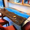 Epoxy Dining Table, Epoxy Resin Table, Epoxy Wood Table | Tables by Innovative Home Decors. Item composed of wood in country & farmhouse or art deco style
