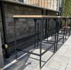 Outdoor Stool | Patio Stool | Chairs by TRH Furniture. Item made of oak wood with brass