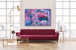 Passionately Soulful Acrylic Abstract | Oil And Acrylic Painting in Paintings by Strokes by Red - Red (Linda Harrison). Item made of canvas & synthetic