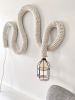 Rope Wall Lamp | Lighting by Meg Morrison. Item composed of cotton and fiber in minimalism or mid century modern style