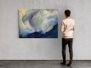 Windswept Arrival | Oil And Acrylic Painting in Paintings by AnnMarie LeBlanc. Item composed of wood in minimalism or contemporary style