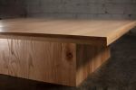 Natural Red Oak Square Coffee Table | Tables by Aeterna Furniture. Item composed of oak wood