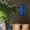 Brutalist Wood Wall Art: Oval 1 Encaustic | Wall Sculpture in Wall Hangings by Studio DeSimoneWayland. Item composed of birch wood in eclectic & maximalism or art deco style