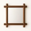 Frame Mirror, Handmade Solid Wood, Minimal and Detailed Look | Decorative Objects by Flek Design. Item composed of wood in minimalism or mid century modern style
