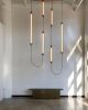 Harp Chandelier | Chandeliers by Neptune Glassworks | ROW DTLA in Los Angeles. Item composed of brass & glass