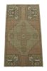 Vintage Turkish Rug in Pink with Blue & Green Geometric | Area Rug in Rugs by Rug and Kilim