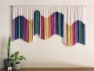 CANDY AURORA Rainbow Multicolor 3D effect Wall Tapestry | Macrame Wall Hanging in Wall Hangings by Wallflowers Hanging Art. Item composed of oak wood & wool compatible with boho and mid century modern style