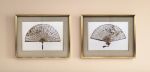 Oriental Fans - set of two mosaic artworks | Art & Wall Decor by Julia Gorbunova. Item made of glass works with contemporary & art deco style