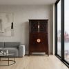 Ming Dynasty Style Plum Blossom Dragon Showcase Cabinet I | Storage by Dynasty Artisan. Item composed of wood in minimalism or contemporary style