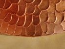Copper Round Wall Art | Oil And Acrylic Painting in Paintings by Berezart. Item made of canvas works with minimalism & contemporary style