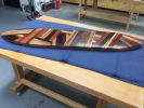 Exotic Surfboard Wood Art | Ornament in Decorative Objects by Wooden Imagination. Item composed of wood in contemporary or coastal style
