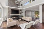 Vine Carousel Modern Chandelier with Grey and Clear Globes | Pendants by Galilee Lighting