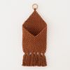 Macrame Pouch- Rust | Macrame Wall Hanging in Wall Hangings by YASHI DESIGNS. Item made of cotton with fiber works with boho & contemporary style