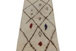 1950s Vintage Azilal Moroccan runner rug with Beige-Brown | Area Rug in Rugs by Rug and Kilim