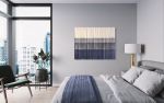SEA STORM Blue Grey Ombré Textile Wall Hanging | Tapestry in Wall Hangings by Wallflowers Hanging Art. Item made of oak wood & wool compatible with boho and mid century modern style