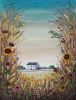 Welsh Cottage Serenity — Original Mixed Media Painting | Oil And Acrylic Painting in Paintings by DaggArt