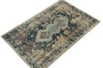 Distressed Scatter rug in Blue, Beige-Brown pattern | Area Rug in Rugs by Rug and Kilim