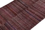Vintage Paneled Kilim in Purple, Blue and Brown Stripe | Area Rug in Rugs by Rug and Kilim