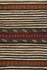 Vintage Afghan Kilim with Polychromatic Geometric Stripes | Area Rug in Rugs by Rug and Kilim. Item composed of wool
