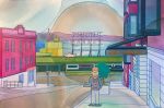 Welcome Inn | Oil And Acrylic Painting in Paintings by Elizabeth Gahan | Equinox Studios in Seattle. Item composed of canvas & synthetic compatible with contemporary and modern style