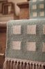 Handwoven Woolen Green & White Runner Rug | Rugs by Evergreen Carpets. Item composed of wool in boho or minimalism style