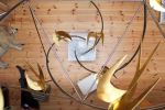 Modern Bird Sculpture Of Swallows | Sculptures by Jeroen Stok. Item made of wood