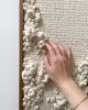 Woven wall art frame (Beach Cliff 001) | Wall Sculpture in Wall Hangings by Elle Collins. Item made of cotton works with contemporary & coastal style