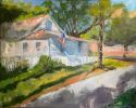 On The Corner Of Demere And Ocean | Oil And Acrylic Painting in Paintings by Julia Lawing Fine Art. Item composed of canvas & synthetic