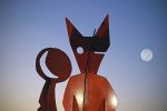 Wolf Moon | Public Sculptures by John Randall Nelson. Item made of steel