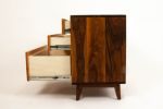 The Hiro | Dresser in Storage by Curly Woods. Item made of oak wood works with mid century modern style