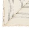 Silica Chalk Off White And Gray Stripes Pattern Soft Handwov | Throw in Linens & Bedding by Studio Variously. Item works with minimalism & contemporary style
