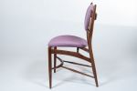 Ambassador Side Chair | Dining Chair in Chairs by Designed with Purpose. Item made of walnut with fabric works with mid century modern & japandi style