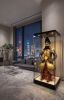 Bespoke Golden Qilin Ming Imperial Wearable Art Armor | Sculptures by Dynasty Artisan. Item composed of metal and leather in contemporary or eclectic & maximalism style