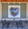 Heart of the Cosmic - Reproduction | Oil And Acrylic Painting in Paintings by Kristen Pobatschnig | Settlers Green Outlet Village in Conway. Item made of canvas