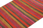 Vintage Shahsavan Persian Kilim with Multicolor Stripes | Area Rug in Rugs by Rug and Kilim