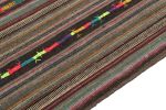 1950s Vintage chaput Kilim rug in Polychromatic Stripe | Area Rug in Rugs by Rug and Kilim