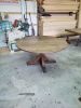 Round Brady Pedestal | Dining Table in Tables by Lumber2Love. Item made of wood works with mid century modern & contemporary style