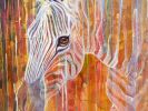 Zebra Queen is a contemporary abstract wildlife painting | Oil And Acrylic Painting in Paintings by Gill Bustamante. Item made of canvas works with contemporary & country & farmhouse style