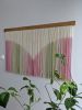 Dip dye wall hanging - Pink Butterfly | Macrame Wall Hanging in Wall Hangings by Kat | Home Studio. Item composed of oak wood and fabric