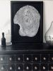 Mulberry Tree Ring Print on Black Paper | Prints by Erik Linton. Item composed of paper