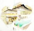 Levels | Drawings by Alyssa Dennis. Item composed of canvas