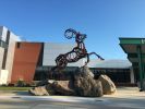 The Ram | Public Sculptures by Wendy Klemperer Art Inc | Farmingdale State College in Farmingdale. Item made of steel