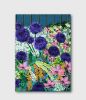 GARDEN WITH ALLIUM - floral painting | Oil And Acrylic Painting in Paintings by Marinela Puscasu. Item composed of canvas in boho or contemporary style