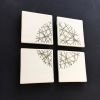 Set Of 4 Stitched Ceramic Squares | Art & Wall Decor by Elizabeth Prince Ceramics