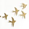 Flock - Swallows Gold Set of 11 | Wall Sculpture in Wall Hangings by Elizabeth Prince Ceramics. Item made of ceramic works with contemporary & country & farmhouse style