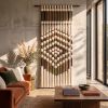 Oversized Macrame Wall Art | Luxury Hotel Lobby & Home Decor | Macrame Wall Hanging in Wall Hangings by Sarmal Design. Item composed of cotton and metal in boho or japandi style