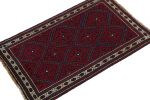 Vintage Baluch Afghan rug in Red, Blue & Black Patterns | Area Rug in Rugs by Rug and Kilim