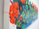 My Best Friend's Geraniums | Oil And Acrylic Painting in Paintings by Claire Desjardins. Item composed of canvas and synthetic